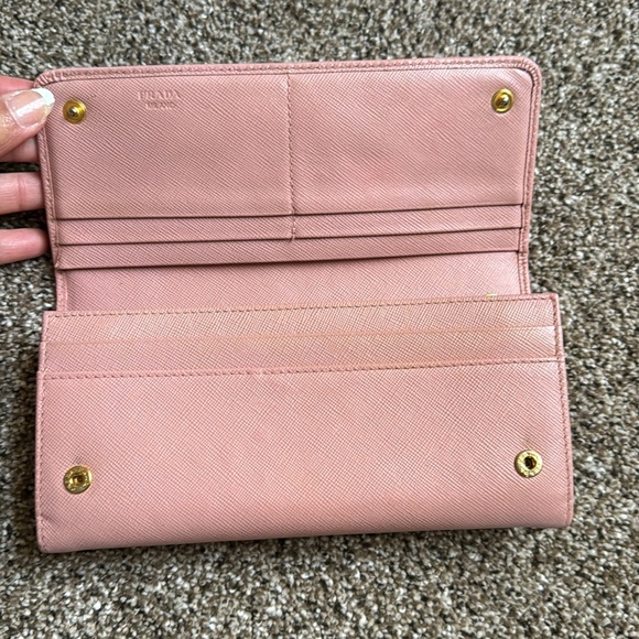 Prada Pink Saffiano Leather Wallet - Picture 3 of 12